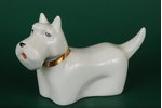 figurine, Scotch terrier, porcelain, Riga (Latvia), USSR, Riga porcelain factory, the 70-80ies of 20...