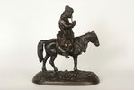 фигурная композиция, Киргиз на лошади, чугун, 21 x 18 см, вес 1530 г., Российская империя, Куса, нач...