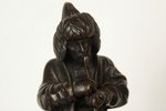 figurative composition, Kirghiz on the horse, cast iron, 21 x 18 cm, weight 1530 g., Russia, Kusa, t...