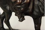 figurative composition, Kirghiz on the horse, cast iron, 21 x 18 cm, weight 1530 g., Russia, Kusa, t...