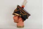 hat, Army artillery general shako, original box, Russia, the beginning of the 20th cent., restoratio...