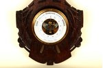 barometer, "Heinr. Dettmann, Riga", wood, Latvia, the 20-30ties of 20th cent., 45 x 20 cm...
