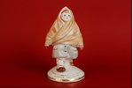 figurine, Girl with headscarf, porcelain, Riga (Latvia), USSR, Riga porcelain factory, the 40ies of...