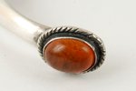"Namejs", silver, 875 standard, 45.4 g., amber, the 20-30ties of 20th cent., Latvia...
