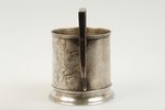 tea glass-holder, silver, Nickolay Strulyov, 84 standard, 89.9 g, the beginning of the 20th cent., M...