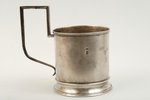 tea glass-holder, silver, Nickolay Strulyov, 84 standard, 89.9 g, the beginning of the 20th cent., M...
