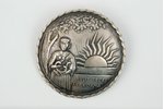 Sakta "Sun", silver, 875 standard, 8.5 g., the size of the ring 5, the 20-30ties of 20th cent., Latv...