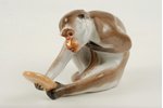 figurine, Mirror and a monkey, porcelain, USSR, LFZ - Lomonosov porcelain factory, molder - B.Y. Vor...