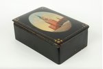 case, Cremlin, handpainted by Sidorov, USSR, the 60-80ies of 20th cent., 4.5 x 13 x 9 cm...