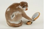 figurine, Mirror and a monkey, porcelain, USSR, LFZ - Lomonosov porcelain factory, molder - B.Y. Vor...