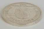 1 rublis, 1883 g., Kronēšana, Krievijas Impērija, 20.69 g, d = 36 mm...