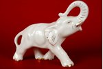figurine, Elephant, porcelain, Riga (Latvia), M.S. Kuznetsov manufactory, the 30ties of 20th cent....