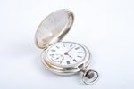 карманные часы, "Pallas", начало 20-го века, серебро, 84 проба, д = 30.95 см, в рабочем состоянии...