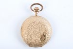 pocket watch, the beginning of the 20th cent., gold, 585 standart, weight of gold ~ 6 g d = 2.8 mm,...
