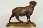 figurine, Standing Merino ram and ewe, bronze, 20.5 х 23.5 cm, France, sculptor's work, ~ 1860, auth...