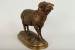 статуэтка, Баран Мэрино и овца, бронза, 20.5 х 23.5 см, Франция, авторская работа, ~ 1860 г., автор...