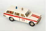 car model, GAZ 24 02 Volga Nr. А24, "Ambulance", metal, USSR, ~ 1985...