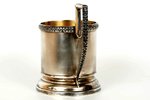 tea glass-holder, silver, 875 standard, 101.5 g, the 20-30ties of 20th cent., Latvia...