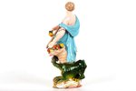 figurine, Woman with dragon, porcelain, Germany, Meissen, the beginning of the 20th cent., 14.5 cm,...