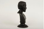 bust, Glinka, cast iron, 15 cm, Russia, Kasli, 1896, moulder M.Torokin...