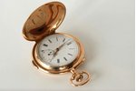 карманные часы, "Le Phare", часовой и четвертной репетир, Швейцария, 19-й век, золото, 56 проба, 118...