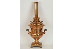 samovar, Pushkov, tombak, Russia, the 19th cent., weight ~ 3700 g, height without a pipe 35.5 cm...