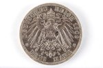 3 markas, 1909 g., A, Prūsija, Vācija, 16.6 g...