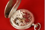 pocket watch, "Omega", d=49 mm, Switzerland, the 20-30ties of 20th cent., silver, 900 standart...