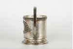 tea glass-holder, silver, 875 standard, 106.05 g, the 20-30ties of 20th cent., Latvia...