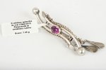 Synthetic ruby, silver, 84 standard, 7.46 g., the beginning of the 20th cent., Russia, Kostroma, 6 c...
