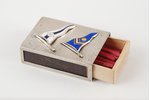 matches' holder, silver, Symbolics of Yacht club, 875 standard, 40 g, the 20-30ties of 20th cent., L...