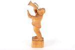 figurative copmosition, Trumpeter, Rudolfs Kopstals, wood, Latvia, the 40-50ies of 20 cent....