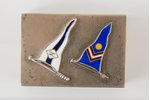matches' holder, silver, Symbolics of Yacht club, 875 standard, 40 g, the 20-30ties of 20th cent., L...