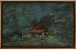 Irbe Voldemars  (1893-1944), House in the forest, paper, pastel, 23 x 36.5 cm...