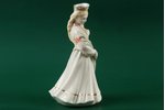 figurine, Latvian folk girl with a  reed, porcelain, Riga (Latvia), USSR, Riga porcelain factory, mo...