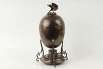 egg boiler, Genniger & Co, 25 x 11 cm, silver plated, metal, Russia, Poland, the beginning of the 20...