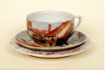 small cup, Old Riga, handpainted by Milda Brutane, sculpture's work, Riga (Latvia), USSR, 1976...