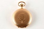pocket watch, "Moser", Switzerland, the beginning of the 20th cent., gold, 56 standart, no glass, me...