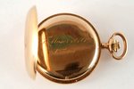 карманные часы, "Moser", Швейцария, начало 20-го века, золото, 56 проба, 25.5 г, отсутствует стекло,...