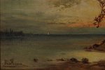 Rosen Carl (1864-1934), Sunset, canvas, oil, 28 x 42.50 cm, act of an expertise by "Mākslas un antik...