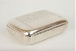 snuff-box, silver, Carl Verlin, 84 standard, 132 g, 1875, St. Petersburg, Russia, 10 x 7 cm...