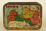 box, "Homeland", sweets, E. Mezhits, metal, Latvia, 1930, 1.5 x 5.5 x 8 cm...