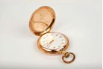 pocket watch, M.B. & Co, gold, 585 standart, working condition, 5.3 cm...