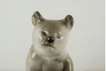 figurine, Bear cub, porcelain, USSR, LFZ - Lomonosov porcelain factory, the 40ies of 20th cent., 9 c...