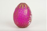 Egg, 9 x 7 cm, glass, Russia, the beginning of the 20th cent., private factories...