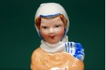 figurine, Girl on a sledge, porcelain, Riga (Latvia), USSR, Riga porcelain factory, molder - Zina Ul...