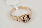 gold, 56 standard, 3.30 g., the size of the ring ~17.5, diamonds, ~0.16 ct, the beginning of the 20t...