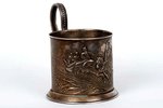 tea glass-holder, "Troika", german silver, USSR, the 40-50ies of 20 cent....