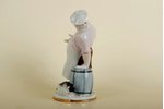 figurine, A Cook and a Cat, porcelain, USSR, LFZ - Lomonosov porcelain factory, the 60ies of 20th ce...