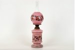kerosene lamp, Ilguciems glass manufactory, the 20-30ties of 20th cent., 28 cm...